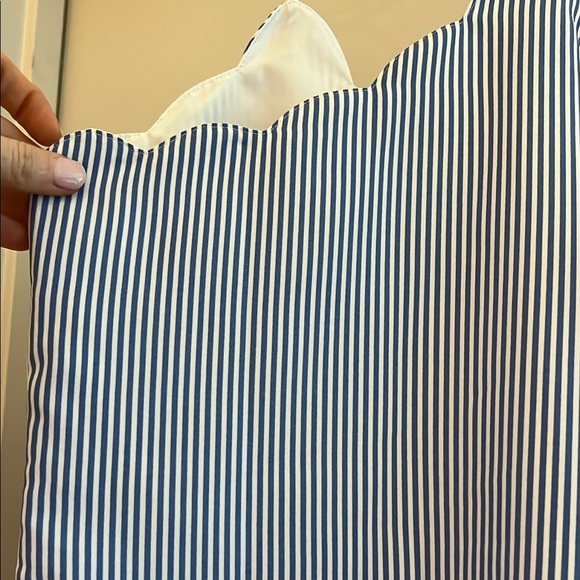 J.Crew Factory Size 6 Blue and White Striped Cami Top - Picture 7 of 17
